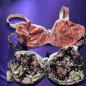 📌Curve Muse Women's Plus Size Unlined Balconette Cotton Bra 42DDD